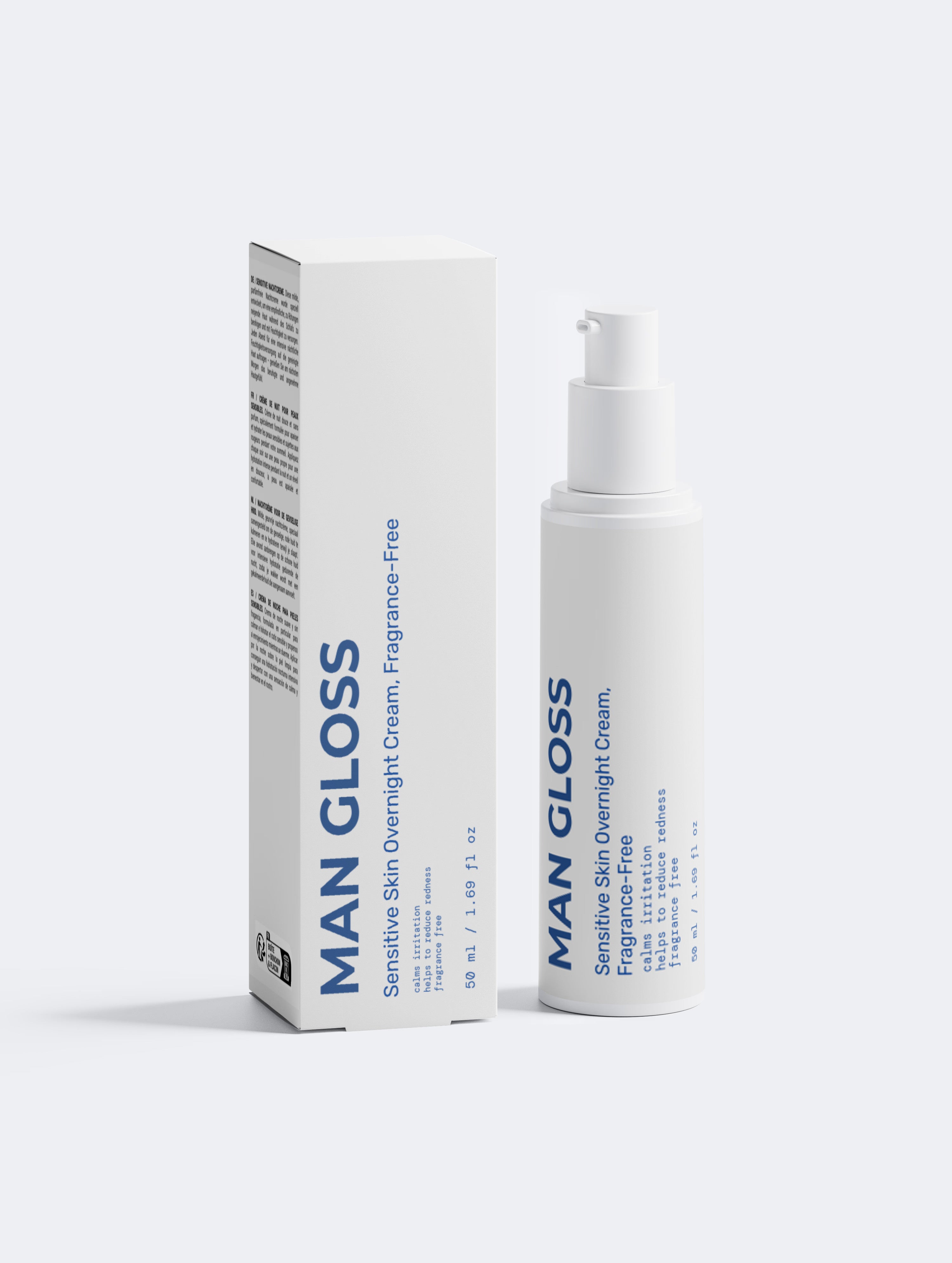 Sensitive Skin Overnight Cream, Fragrance-Free