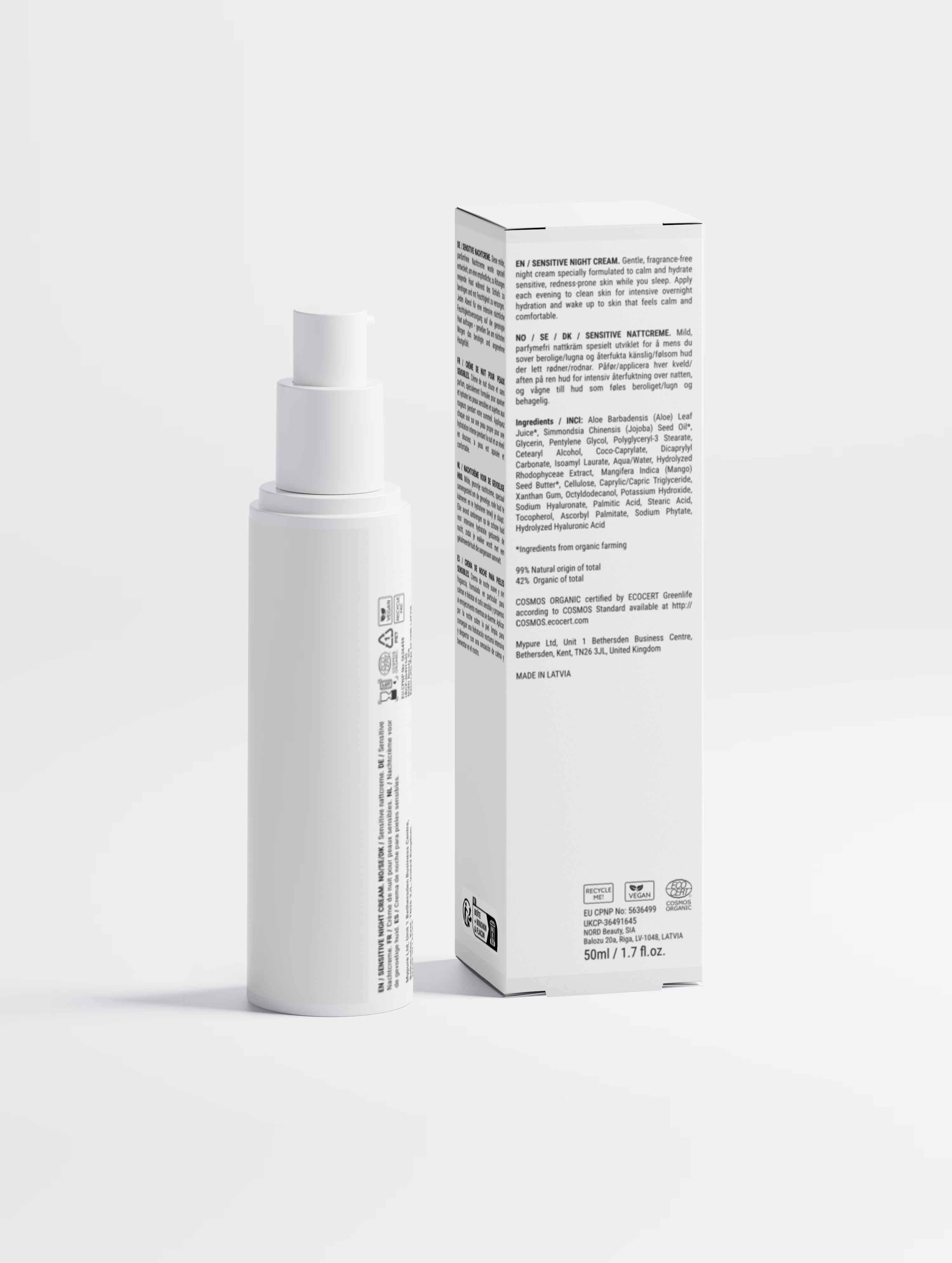 Sensitive Skin Overnight Cream, Fragrance-Free